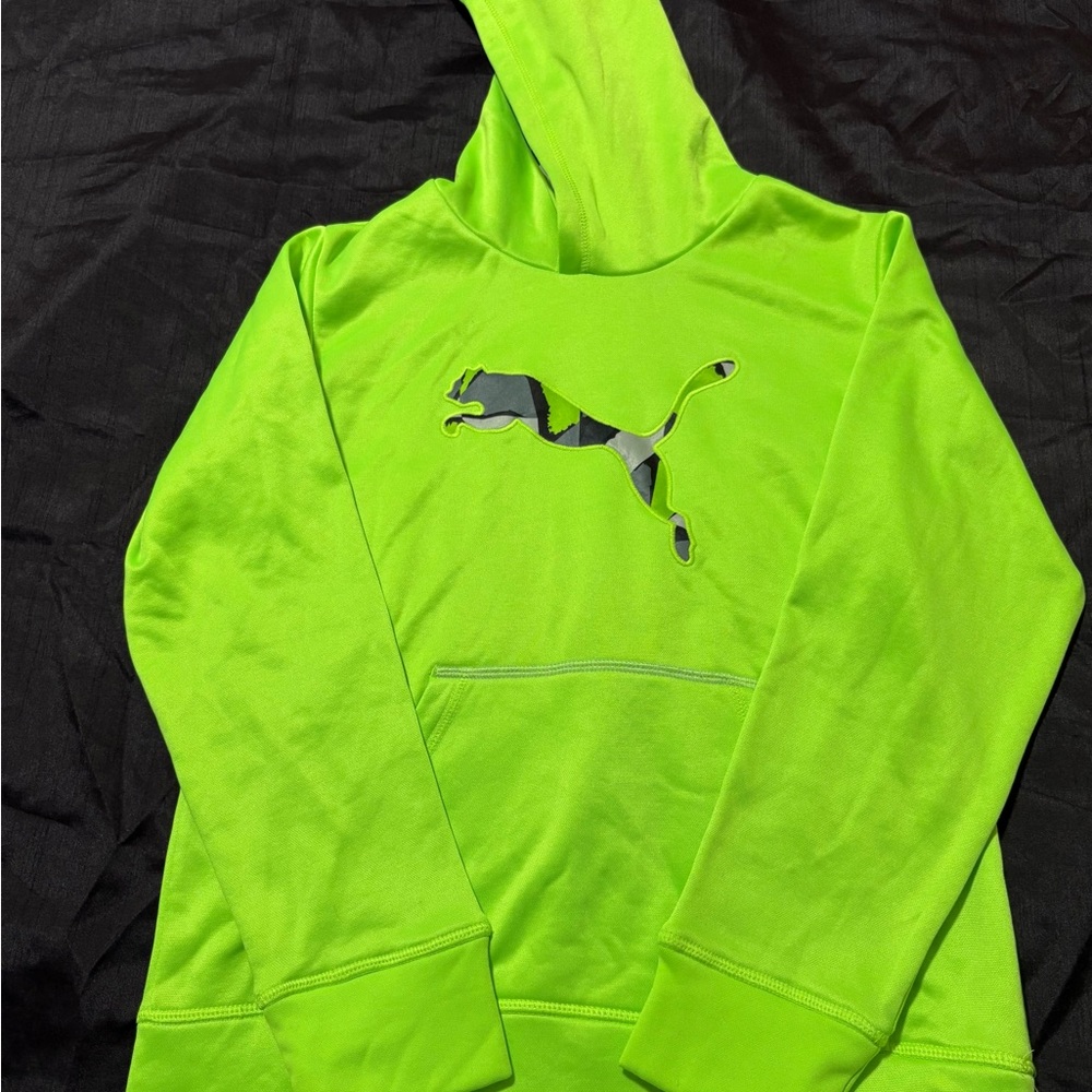 Puma Lime Green Camouflage Hoodie